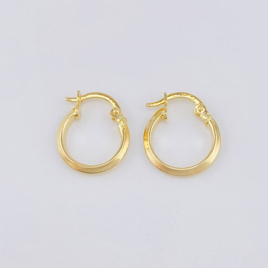 Candongas Clau 0.85 g / 1/2 in Oro Amarillo 18K