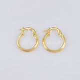Candongas Clau 0.9 g / 1/2 in Oro Amarillo 18K
