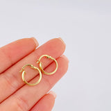 Candongas Clau 0.9 g / 1/2 in Oro Amarillo 18K