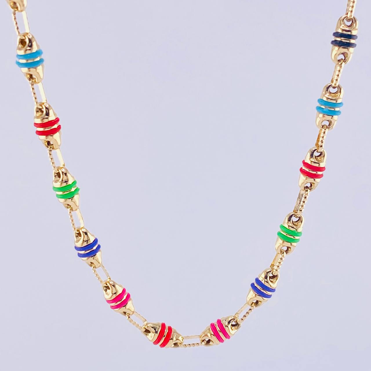 Cadena Rustica Barril 14.65 g / 24 1/2 in / 4,6 mm Oro Amarillo 18K