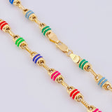 Cadena Rustica Barril 14.65 g / 24 1/2 in / 4,6 mm Oro Amarillo 18K