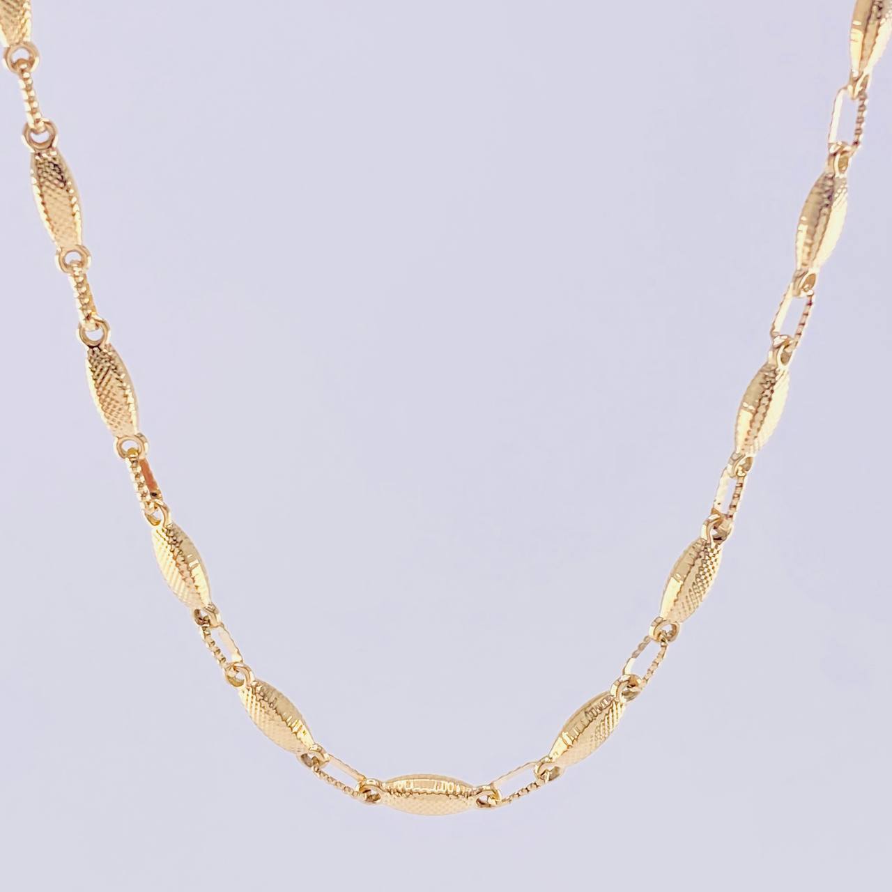 Cadena Rustica Capullo 10.5 g / 24 1/2 in / 3,2 mm Oro Amarillo 18K