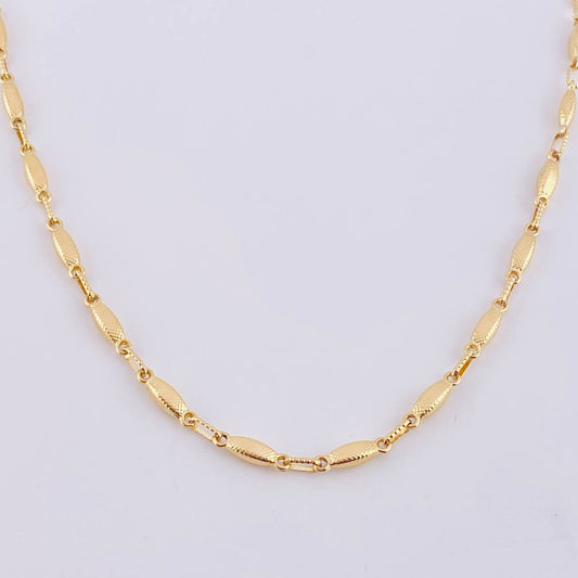 Cadena Rustica Capullo 10.5 g / 24 1/2 in / 3,2 mm Oro Amarillo 18K