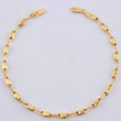 Pulso Rustico Ovalo Rayado 4.2 g / 8 1/4 in / 3,6 mm Oro Amarillo 18K