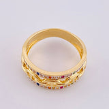 Anillo Gc Carril Doble 4.25 g / T7 Oro Amarillo 18K