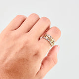 Anillo Gc Carril Doble 4.25 g / T7 Oro Amarillo 18K