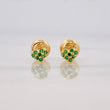 Stud Earrings Heart Dense 0.7 g / in / 4.6 mm Yellow Gold 18K