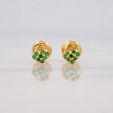Stud Earrings Heart Dense 0.7 g / in / 4.6 mm Yellow Gold 18K