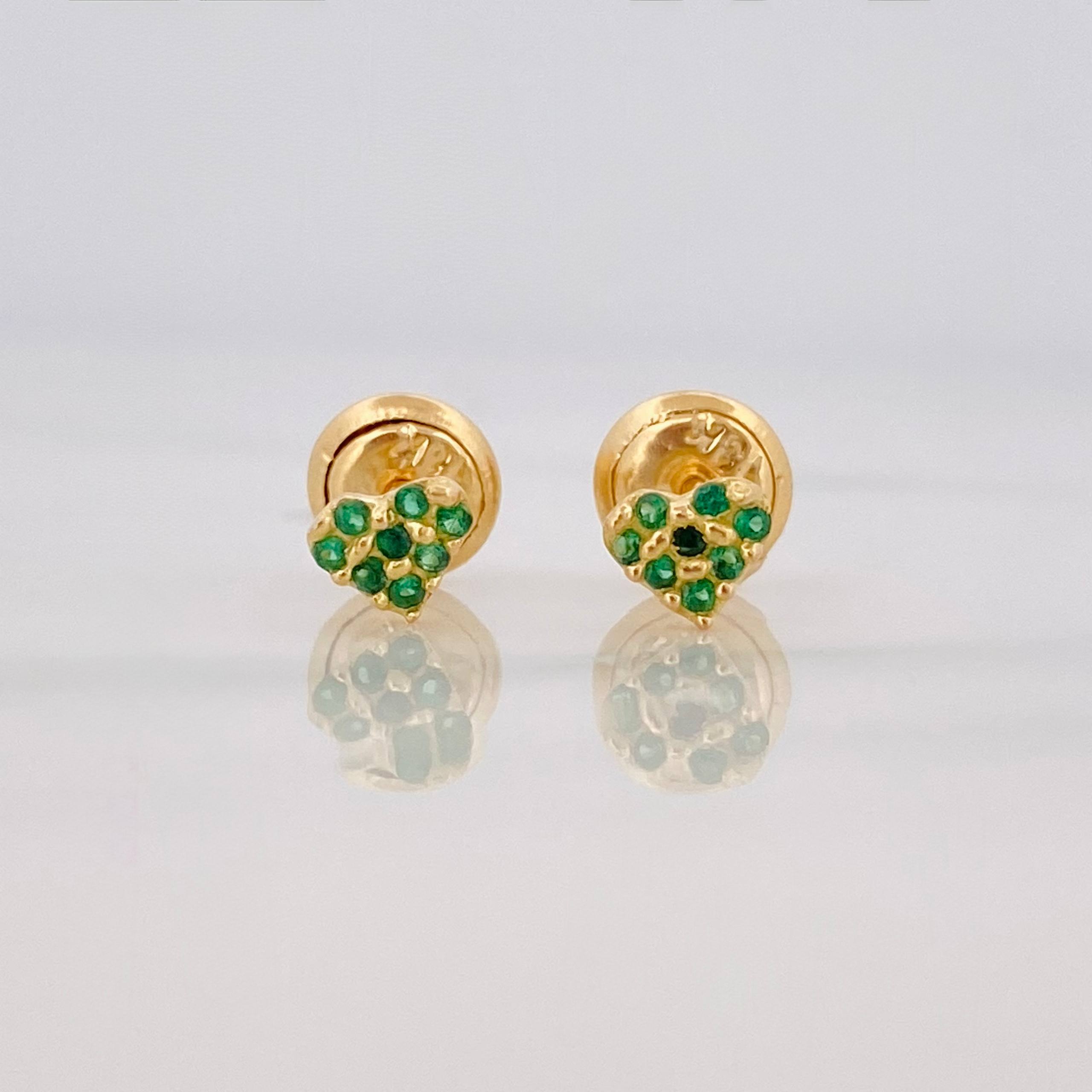 Topos Corazón Tupido 0.65 g / in / 4.6 mm Oro Amarillo 18K