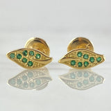Stud Earrings Leaf 0.85gr / 18K Gold