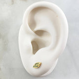 Stud Earrings Leaf 0.85gr / 18K Gold