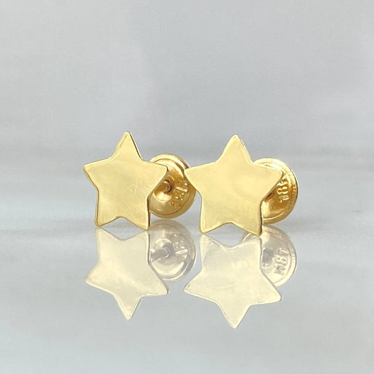 Stud Earrings Star 0.8gr / 18K Gold