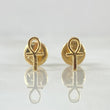 Stud Earrings Ankh Cross 0.6gr / 18K Gold