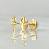 Stud Earrings Ankh Cross 0.6gr / 18K Gold