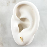 Stud Earrings Ankh Cross 0.6gr / 18K Gold