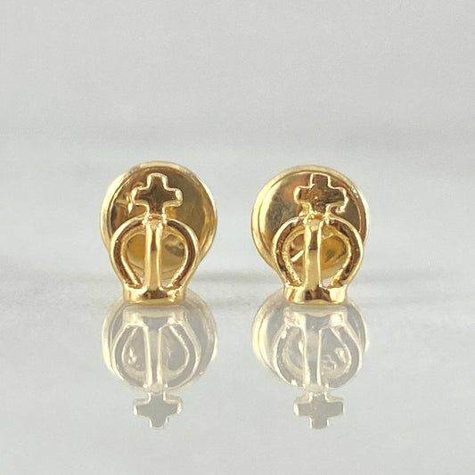 Stud Earrings Royal Crown 0.65gr / 18K Gold ©