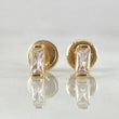 Rectangular Stone Stud Earrings 0.6gr / 18K Gold