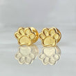 Footprints Stud Earrings 0.6gr / 5.3mm Yellow Gold 18K ©