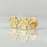Footprints Stud Earrings 0.6gr / 5.3mm Yellow Gold 18K ©
