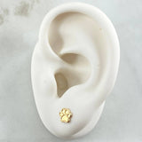 Footprints Stud Earrings 0.6gr / 5.3mm Yellow Gold 18K ©