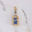 Pendant Antioqueño Bottle 11.25gr / 4.2cm / White Zircons Two Yellow and White 18K Gold