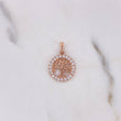 Dije Arbol De La Vida 1.5gr / 2.1cm / Circones Blancos Oro Rosa 18K #
