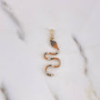 Pendant Snake 1.85gr / 3.8cm / White-Black-Orange Zircons 18K Yellow Gold &
