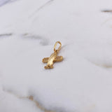 Pendant Airplane 1.35gr / 2cm / White Zircons 18K Yellow Gold &
