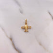 Pendant Airplane 1.2gr / 2cm / White Zircons 18K Yellow Gold &