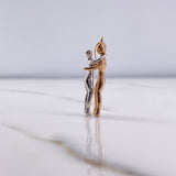 Pendant Couple 2.4gr / 2.7cm / Two 18K White and Rose Gold #