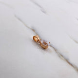 Pendant Basket Drop 1.45gr / 1.6cm / White Zircon 18K Rose Gold #