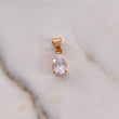 Pendant Basket Drop 1.45gr / 1.6cm / White Zircon 18K Rose Gold #