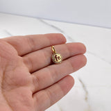 Pendant Faith Medal 1.05gr / 1.6cm / White Zircons 18K Yellow Gold #