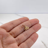 Dije Corona Corazon 0.45gr / 1.3cm / Plano Oro Amarillo 18K #