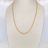 Cadena China 3.1g / 20 in / 2.17mm Oro Amarillo 18K