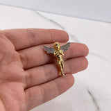 Pendant Angel 4.5gr / 2.8cm / White Zirconia Two-tone 18K Yellow and White Gold &