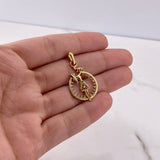 Pendant Mother 2gr / 3.2cm / Zirconia Colors 18K Yellow Gold #