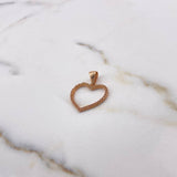 Pendant Heart Silhouette 1.6gr / 2.5cm / White Zircons 18K Rose Gold &