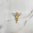 Pendant Angel 4.5gr / 2.8cm / White Zirconia Two-tone 18K Yellow and White Gold &