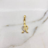 Pendant Eiffel Tower Heart 1.85gr / 3cm / White Zirconia Two-tone Yellow and White Gold 18K #