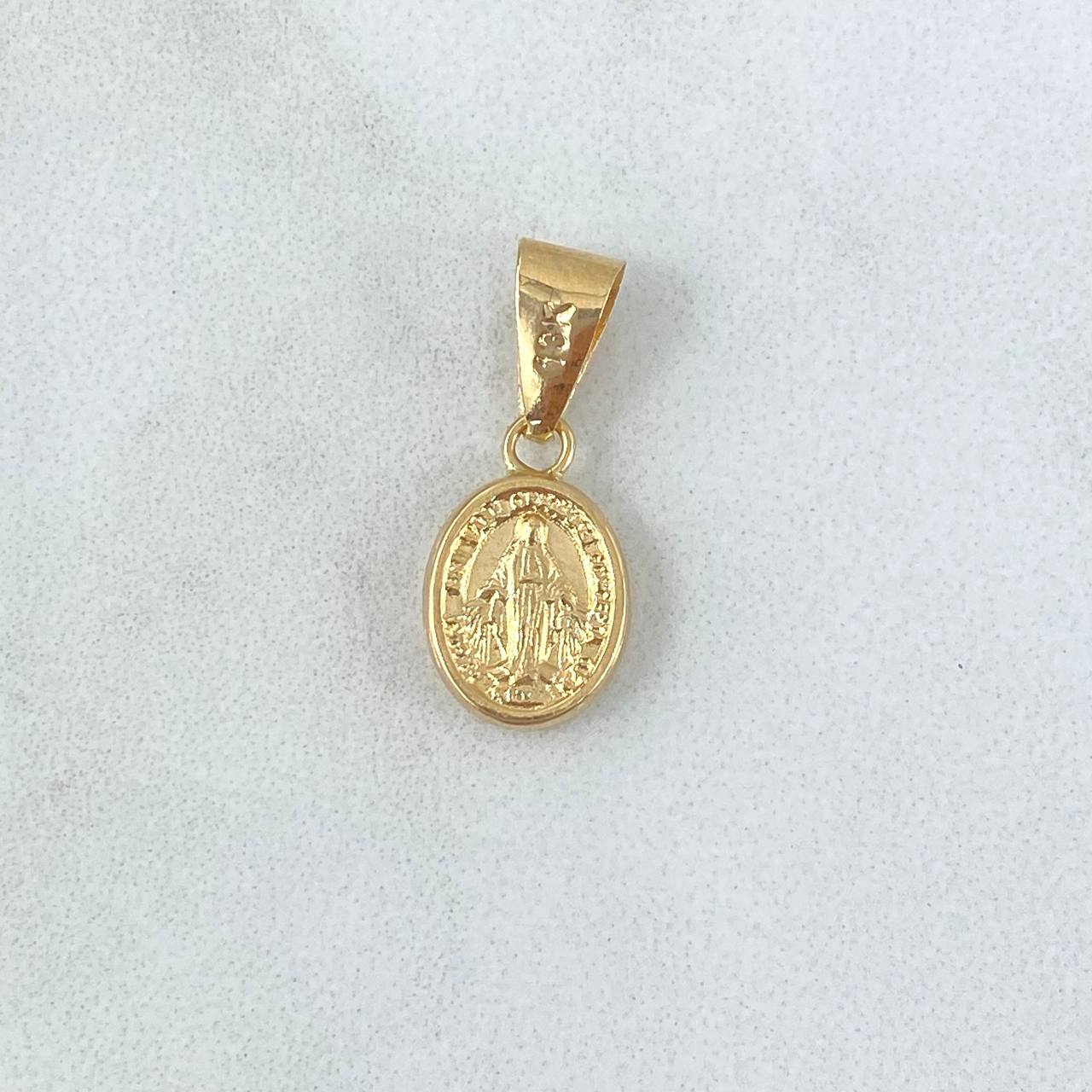 Pendant Miraculous Virgin 0.6gr / 2cm / 18K Yellow Gold Stamped