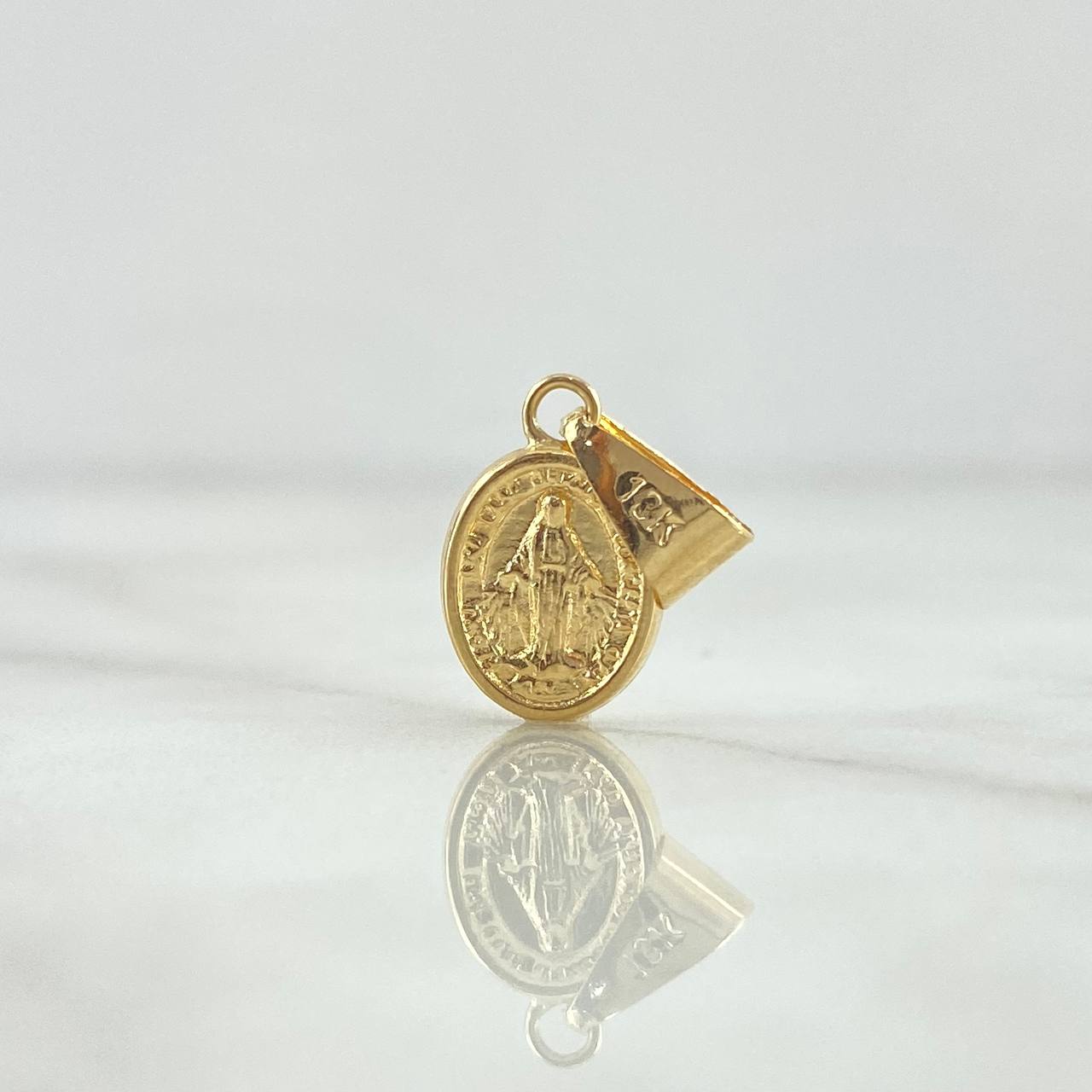 Pendant Miraculous Virgin 0.6gr / 2cm / 18K Yellow Gold Stamped