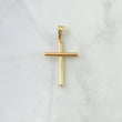 Dije Crúz Bastón 1.3gr / 3.8cm / Lisa Oro Amarillo 18K ©