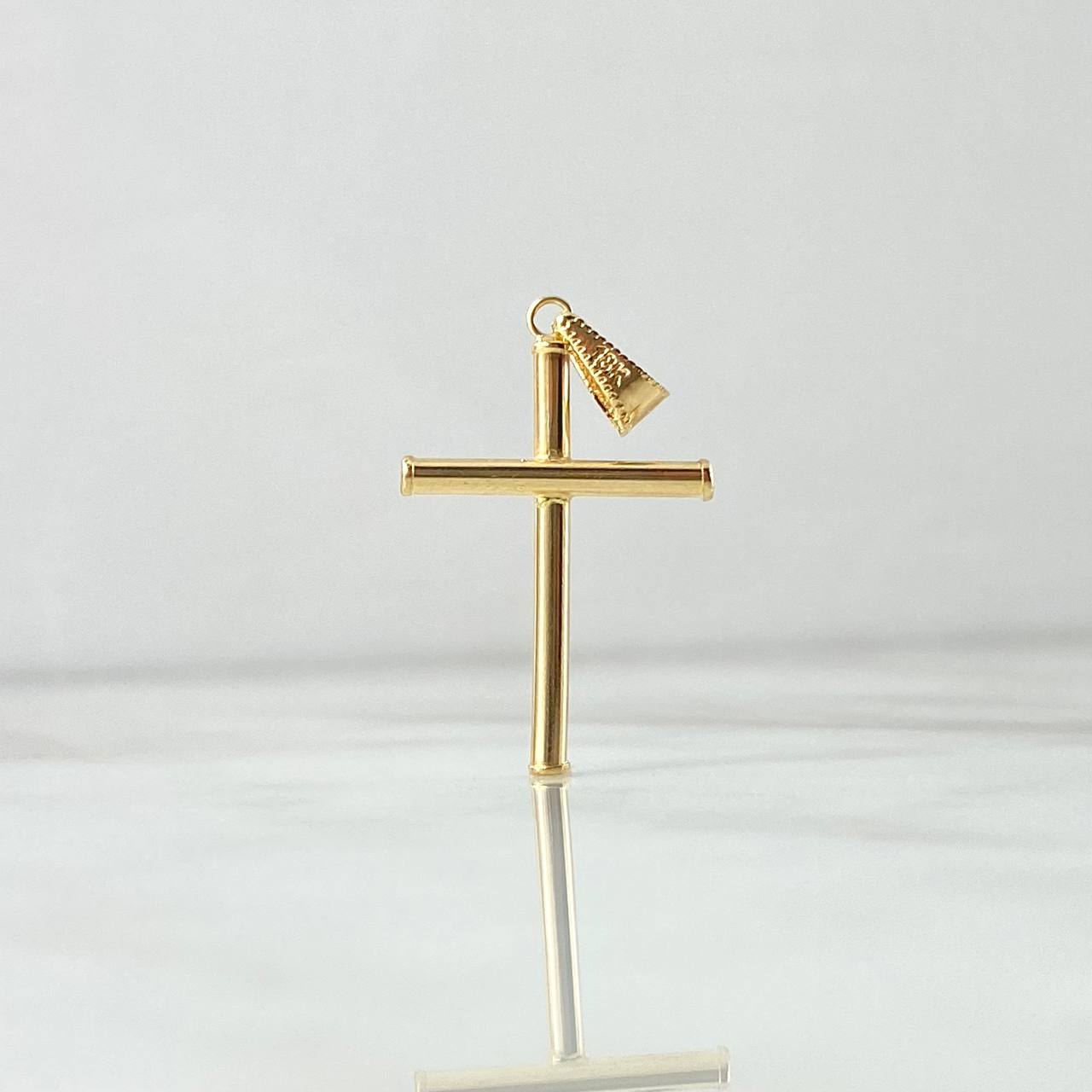 Pendant Cruz Bastón 0.9gr / 3.5cm / Polished 18K Yellow Gold