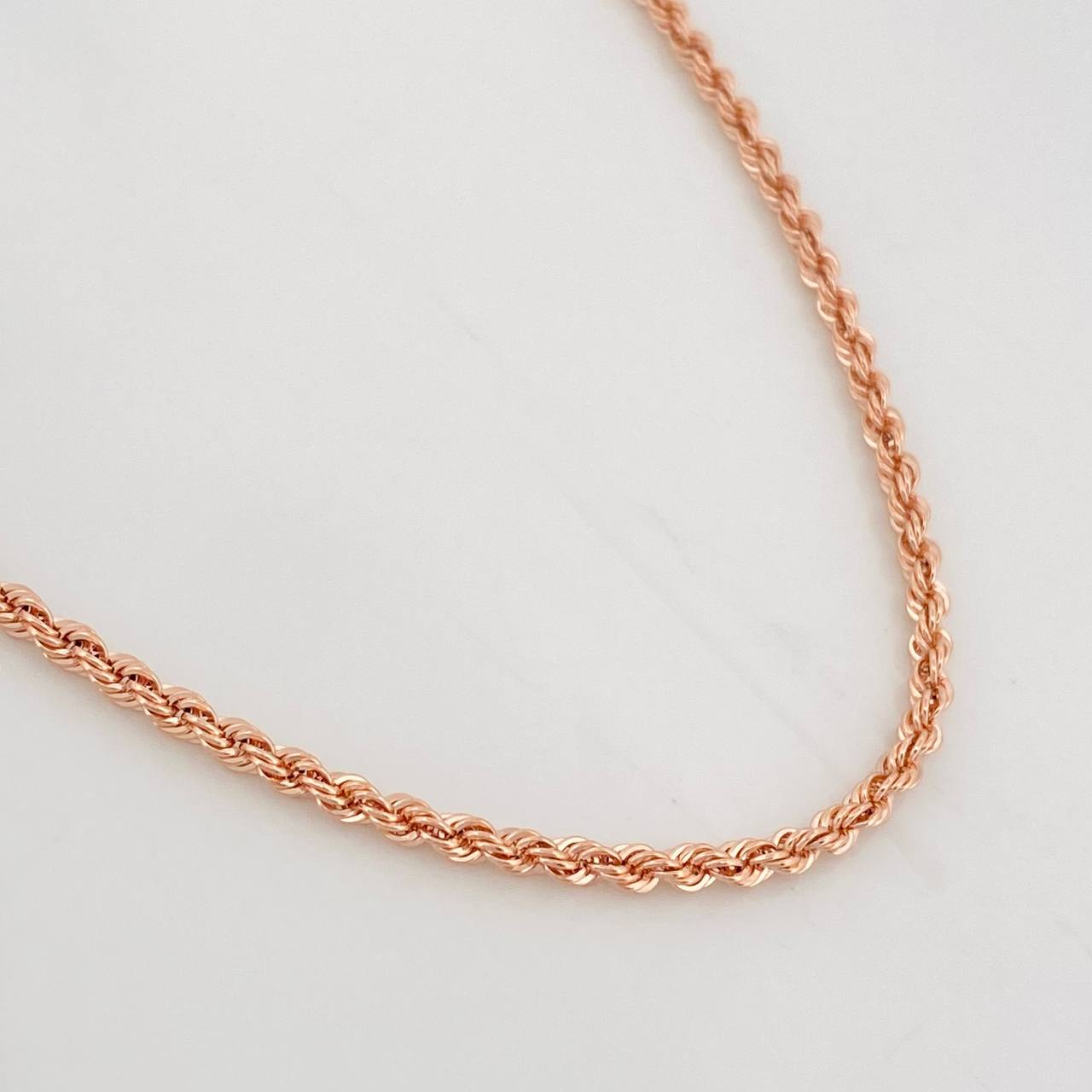 Cadena Lazo 3.75g / 24 in / 2.09mm Oro Rosa 18K