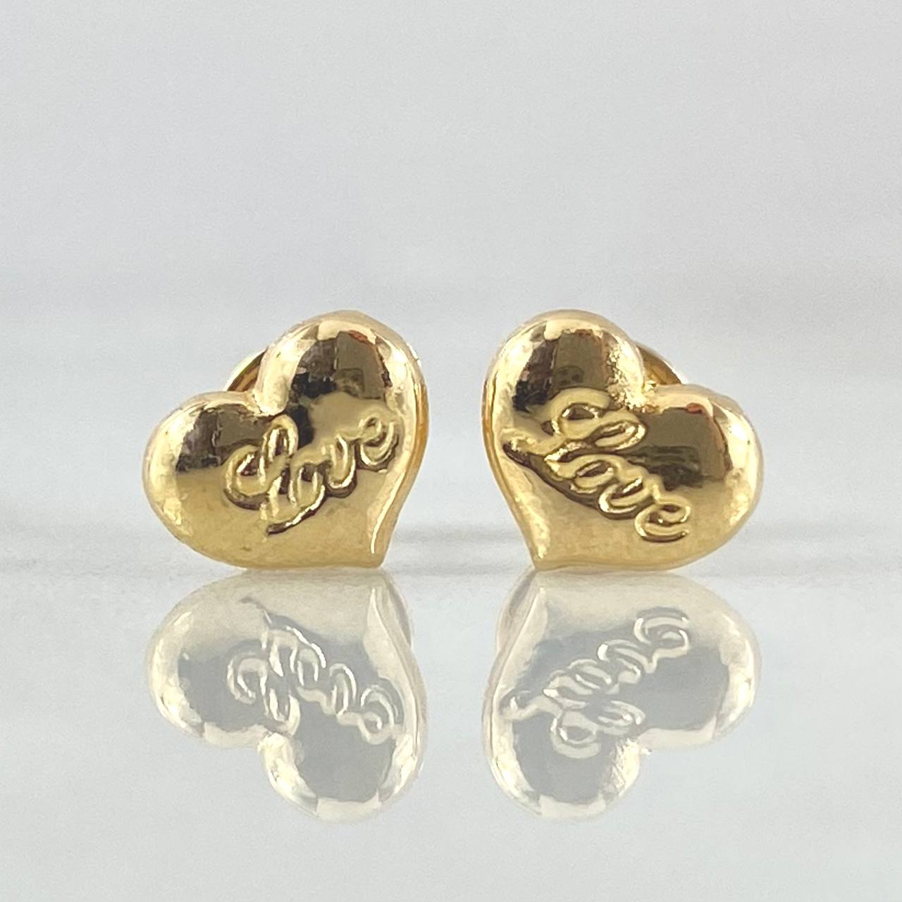Stud Earrings Love 0.6gr / 18K Gold ©