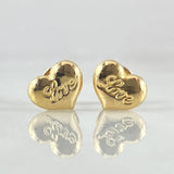 Stud Earrings Love 0.6gr / 18K Gold ©