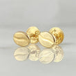 Stud Earrings Coffee Grain 0.55gr / 18K Gold ©
