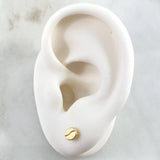 Stud Earrings Coffee Grain 0.55gr / 18K Gold ©