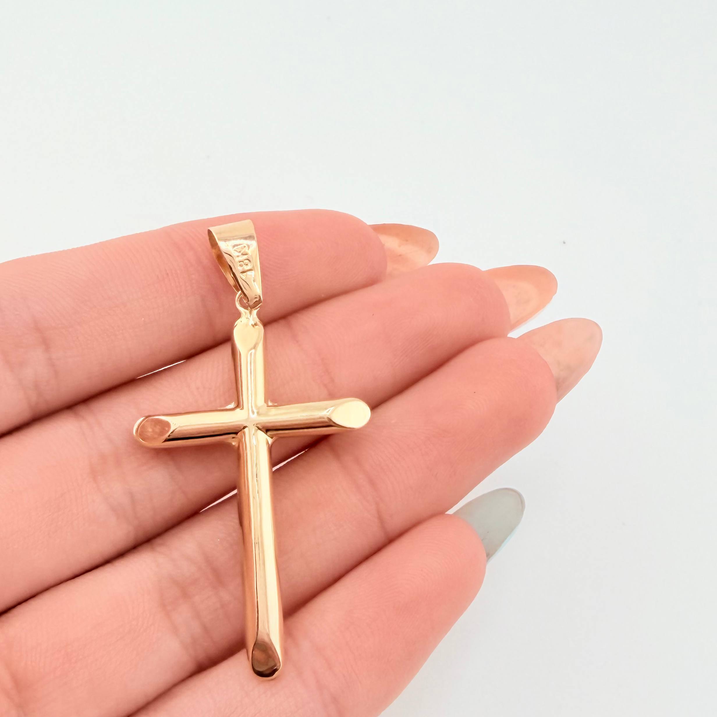 Dije Cruz 1.7gr / 1 3/4 in / Oro Amarillo 18K